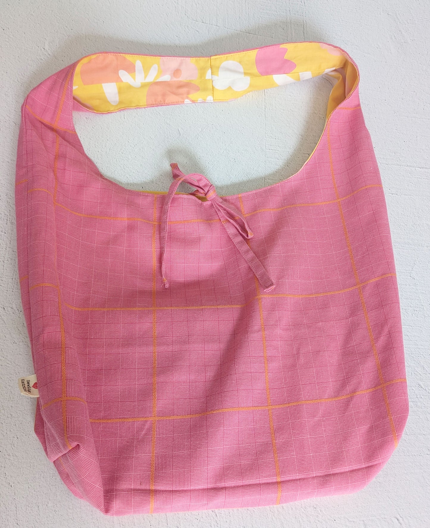 Yellow Floral x Pink - Reversible Sling Bag