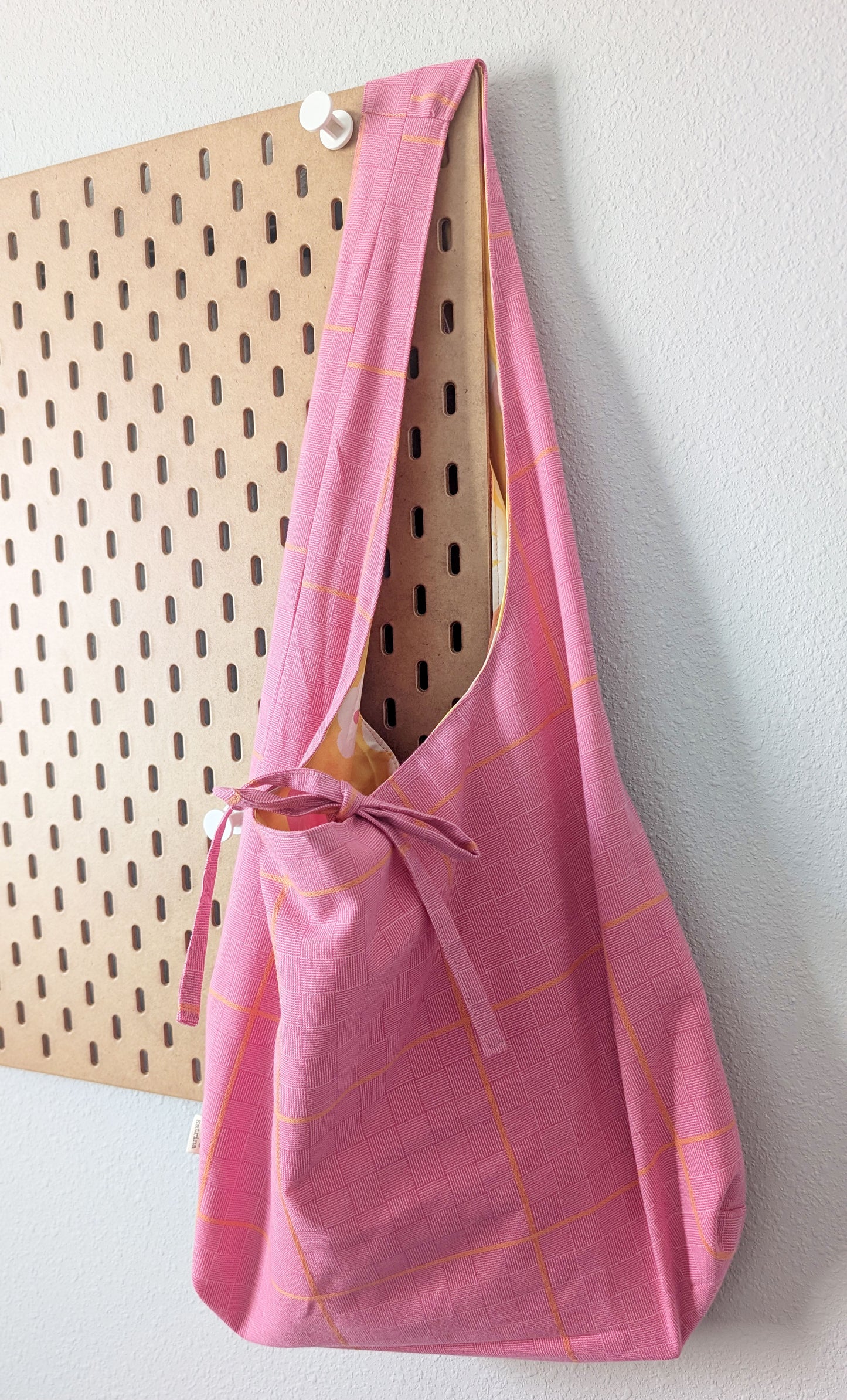 Yellow Floral x Pink - Reversible Sling Bag